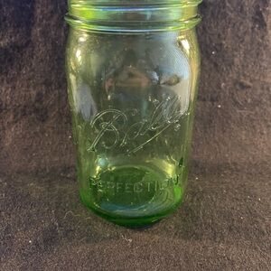 Bally Green Glass Jar
